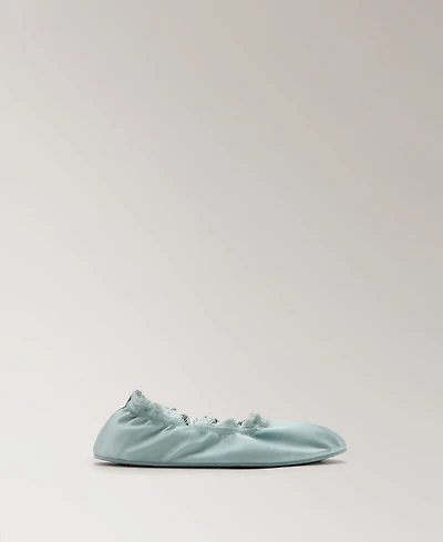 Mango Women's Elastic Satin Ballet Flats