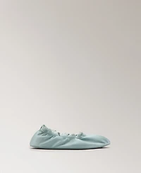 Mango Women's Elastic Satin Ballet Flats