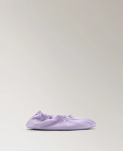 Mango Women's Elastic Satin Ballet Flats