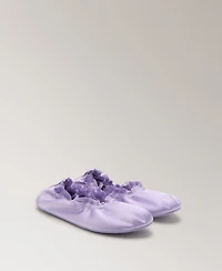 Mango Women's Elastic Satin Ballet Flats