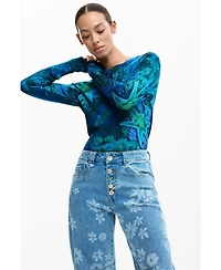 Desigual Women's Floral jeans