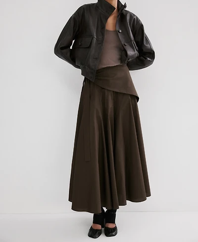 Mango Women's Scarf Detail A-Line Skirt