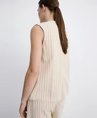 Mango Women's Pinstriped Suit Vest