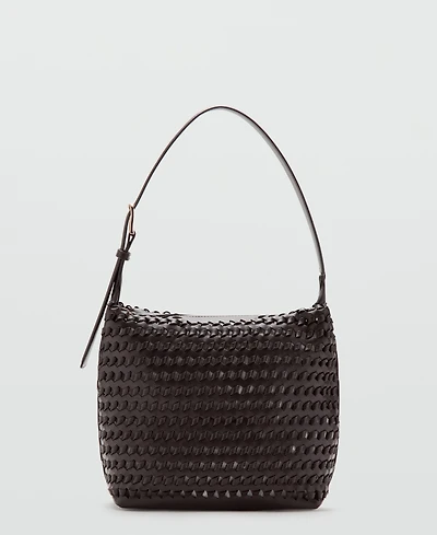 Mango Women's Braided Shoulder Bag