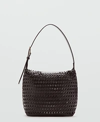 Mango Women's Braided Shoulder Bag