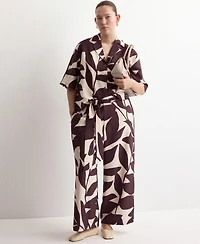 Mango Women's Printed Short-Sleeved Shirt