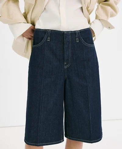 Mango Women's Mid-Rise Denim Bermuda Jorts