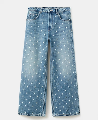 Mango Women's Polka-Dot Straight Jeans