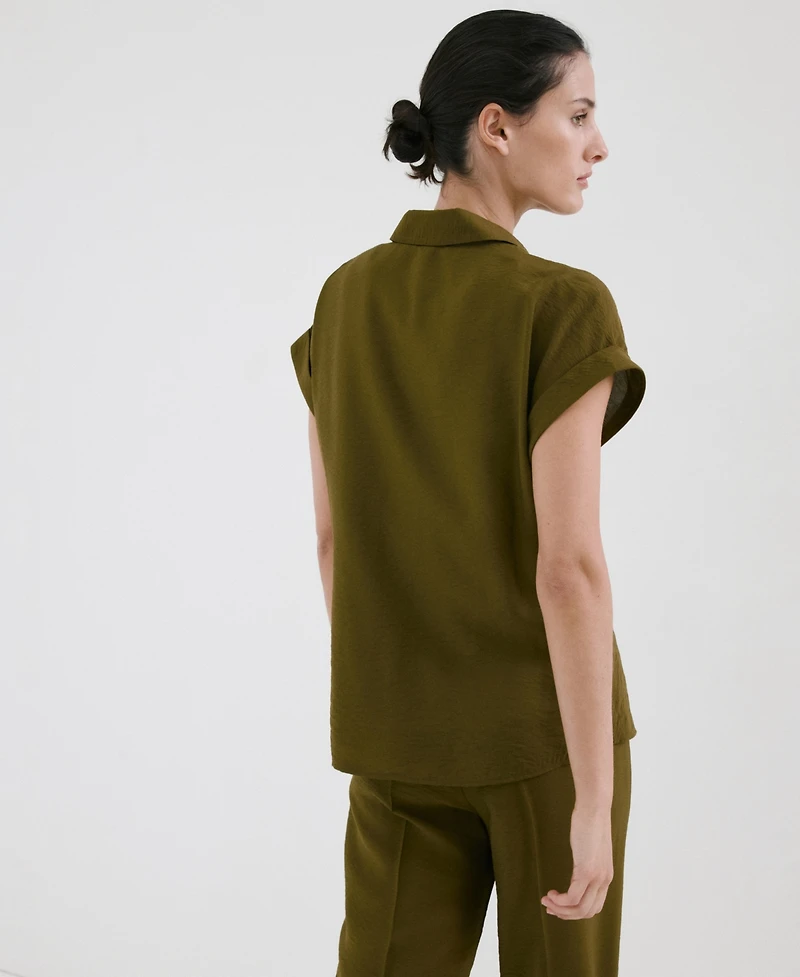Mango Women's Knot Short-Sleeve Shirt