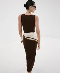 Mango Women's Fitted Midi-Dress