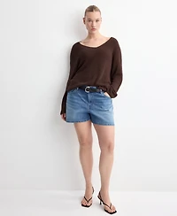 Mango Women's Straight Denim Shorts