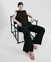 Mango Women's Lace Trim Top