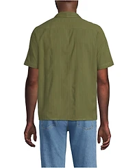 Lands' End Men's Textured Camp Collar Shirt