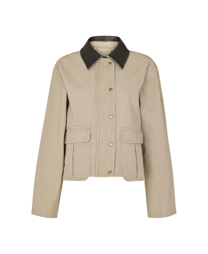 Whistles Women's Womne's Casual Contrast Collar Jacket