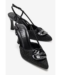 Prologue Shoes Women Levia Woven Pointed Toe Slingback Pump