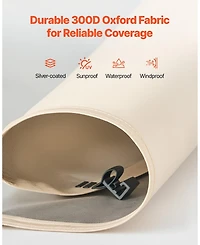 Gouun Sun Shade Sail Covers for 6 by 6 Feet Screen House Tent