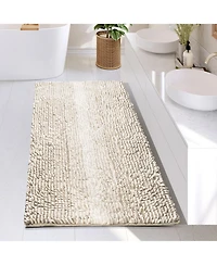 Hearth and Harbor Ultra Soft Non-Slip Chenille Bath Rug - Quick Dry