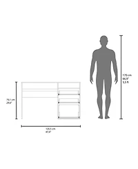 Fm Furniture Louisiana Writing Computer Desk, Three Drawers