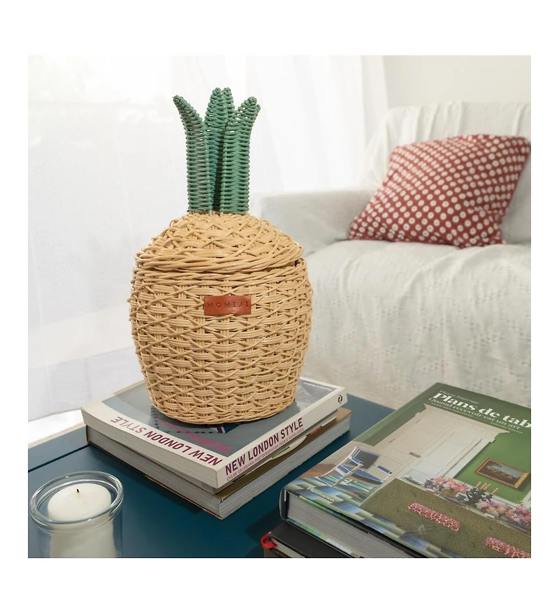 Momiji Pineapple Handcrafted Rattan Storage Basket