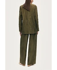 Nocturne Women's Textured Wide-Leg Pants