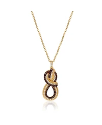 Suzy Levian New York Pave Twisted Knot Pendant Sterling Silver Cubic Zirconia