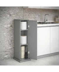 Clihome 3-Tier Corner Cabinet - Modern Rustic Toilet Paper Storage for Bathroom Kitchen