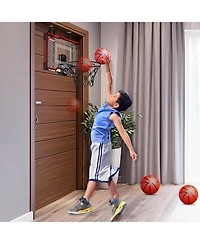 HopeRock Indoor Basketball Hoop for Kids, Over The Door Mini Basketball Hoops, with Led Light, Scoreboard, Birthday Toys Gifts
