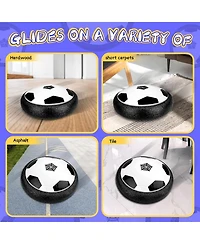 HopeRock Hover Soccer Ball Toys Old Boys Girls, Indoor and Outdoor Creative Toys for Toddlers with Foam Bumper