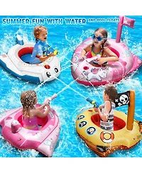 HopeRock Unicorn Pool Floats for Toddlers and Kids, with Water Gun, Pool Toys for Old Girls