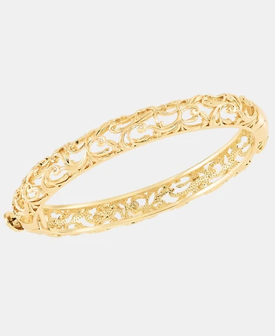 lonna & lilly Puffy Filigree Bangle Bracelet