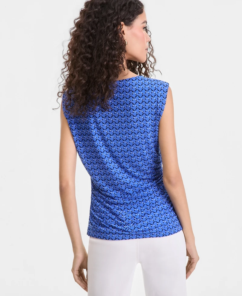 I.n.c. International Concepts Women's Sleeveless Printed Mesh Top, Macy's Exclusive