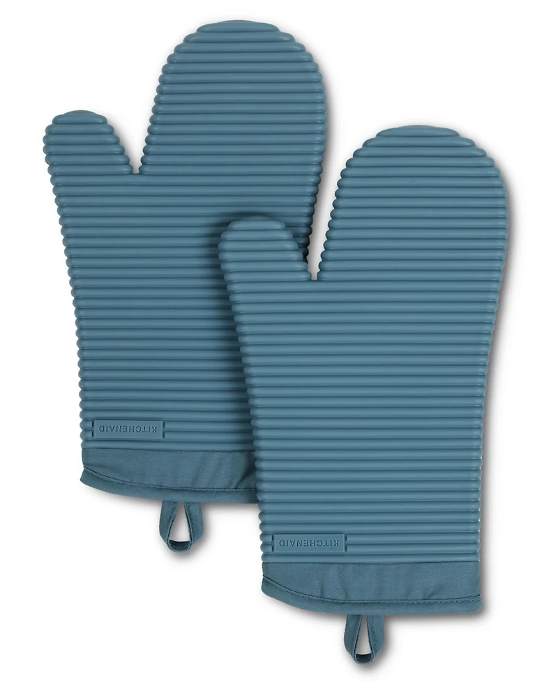 KitchenAid Ribbed Soft Silicone 2-Pc. Oven Mitt Set