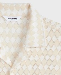 Mode of One Men's Diamond-Crochet Camp Shirt, Macy's Exclusive