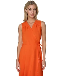 Calvin Klein Women's V Neck Midi Dress