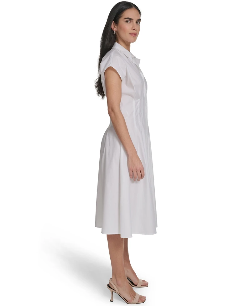 Calvin Klein Women's V Neck Midi Dress