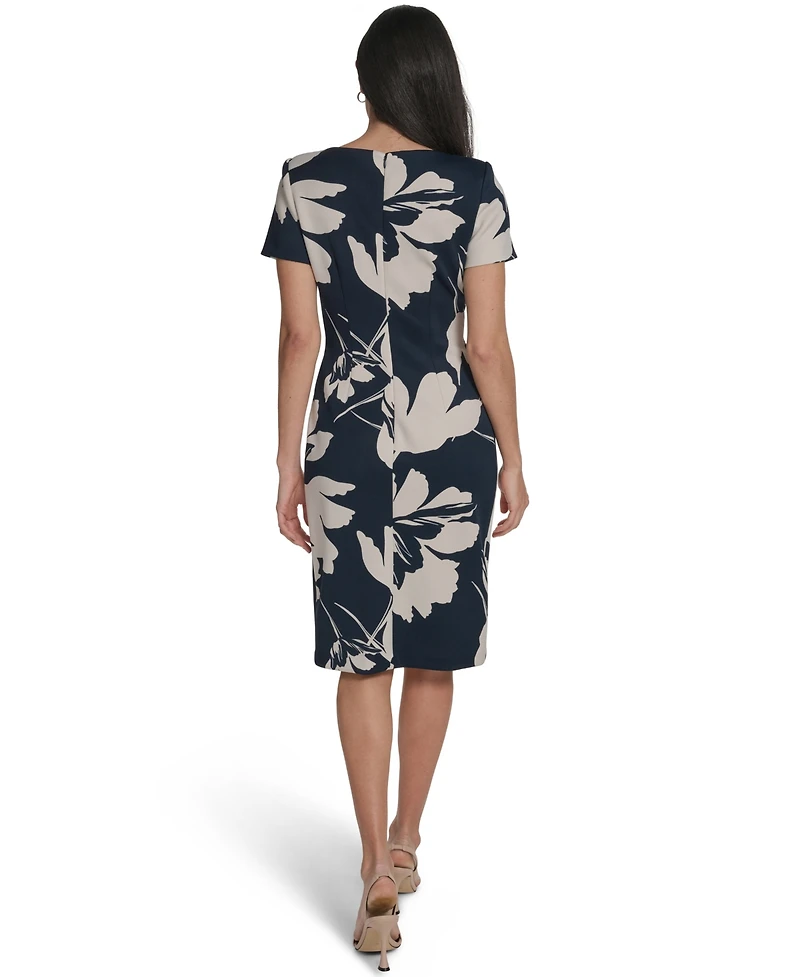 Calvin Klein Women's Square-Neck Sheath Midi Dress