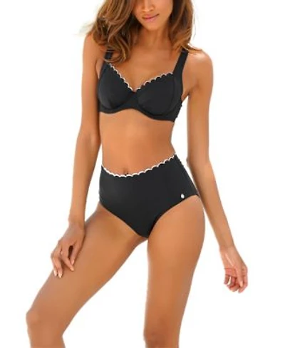 Womens Scalloped Underwire Bikini Top Bottom
