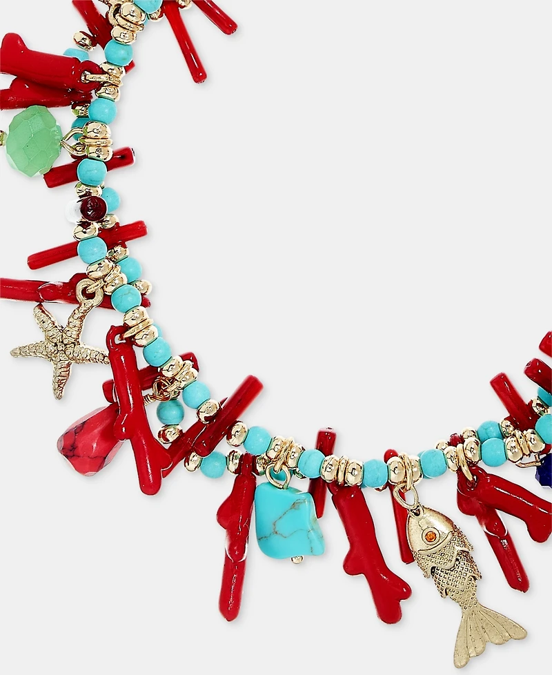 lonna & lilly Sealife Charm Beaded Slider Bracelet