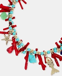 lonna & lilly Sealife Charm Beaded Slider Bracelet