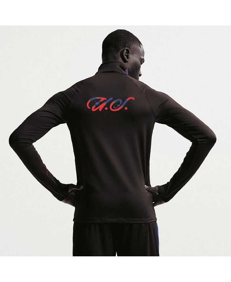 Nike Men's Black Usmnt 2026 Strike Dri-fit Quarter-Zip Long Sleeve Drill Sweatshirt