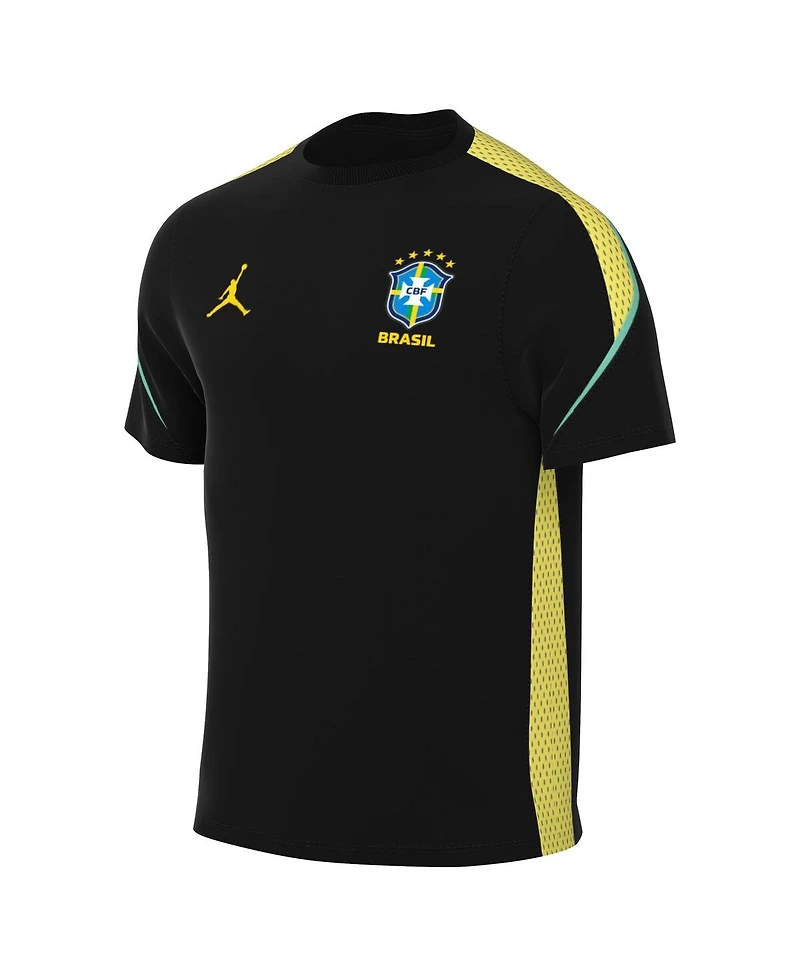 Jordan Men's Black Brazil National Team Dri-fit Drill Top
