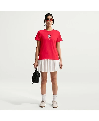 Nike Women's Red South Korea National Team Crest T-Shirt