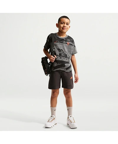 Nike Big Boys and Girls Gray France National Team Allover Print T-Shirt