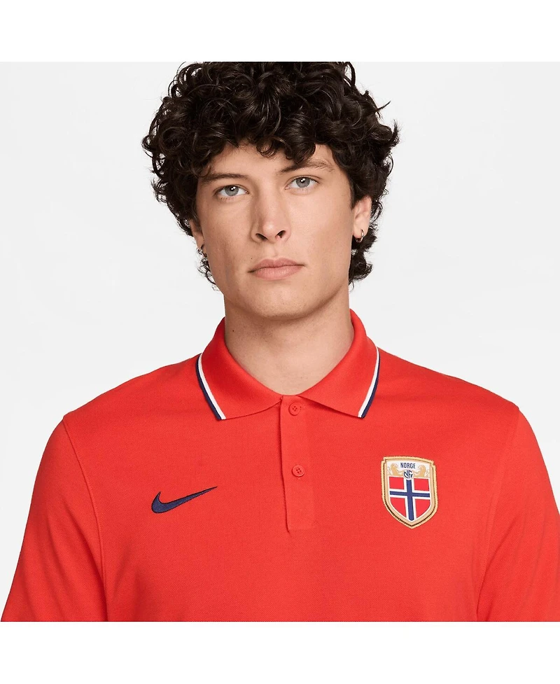 Nike Men's Red Norway National Team Dri-fit Polo Shirt