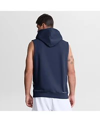 Nike Men's Navy Seattle Mariners Authentic Collection Standard Issue Dri-fit Sleeveless Hoodie