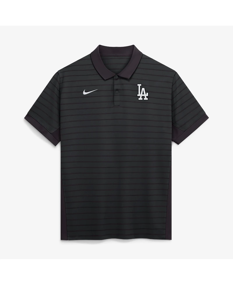 Nike Men's Los Angeles Dodgers Authentic Collection Striped Victory Dri-fit Polo Shirt