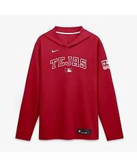 Nike Men's Red Texas Rangers 2026 City Connect Dri-fit Long Sleeve Hooded T-Shirt