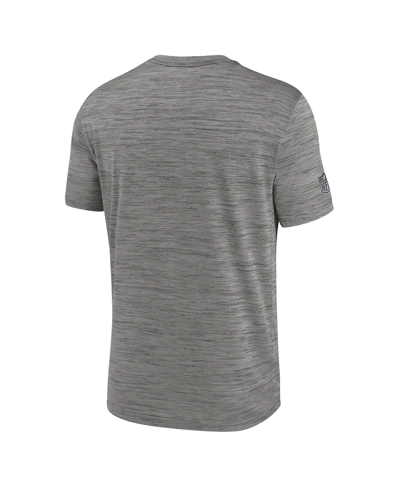 Nike Men's Gray Chicago Bears Sideline Double Covered Dri-fit Velocity T-Shirt