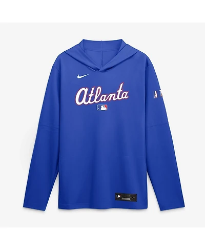 Nike Men's Light Blue Atlanta Braves 2026 City Connect Dri-fit Long Sleeve Hooded T-Shirt
