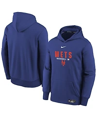Nike Big Boys and Girls Royal New York Mets Authentic Collection Therma-fit Hoodie